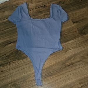Bluish Purple Silky One Piece Bodysuit